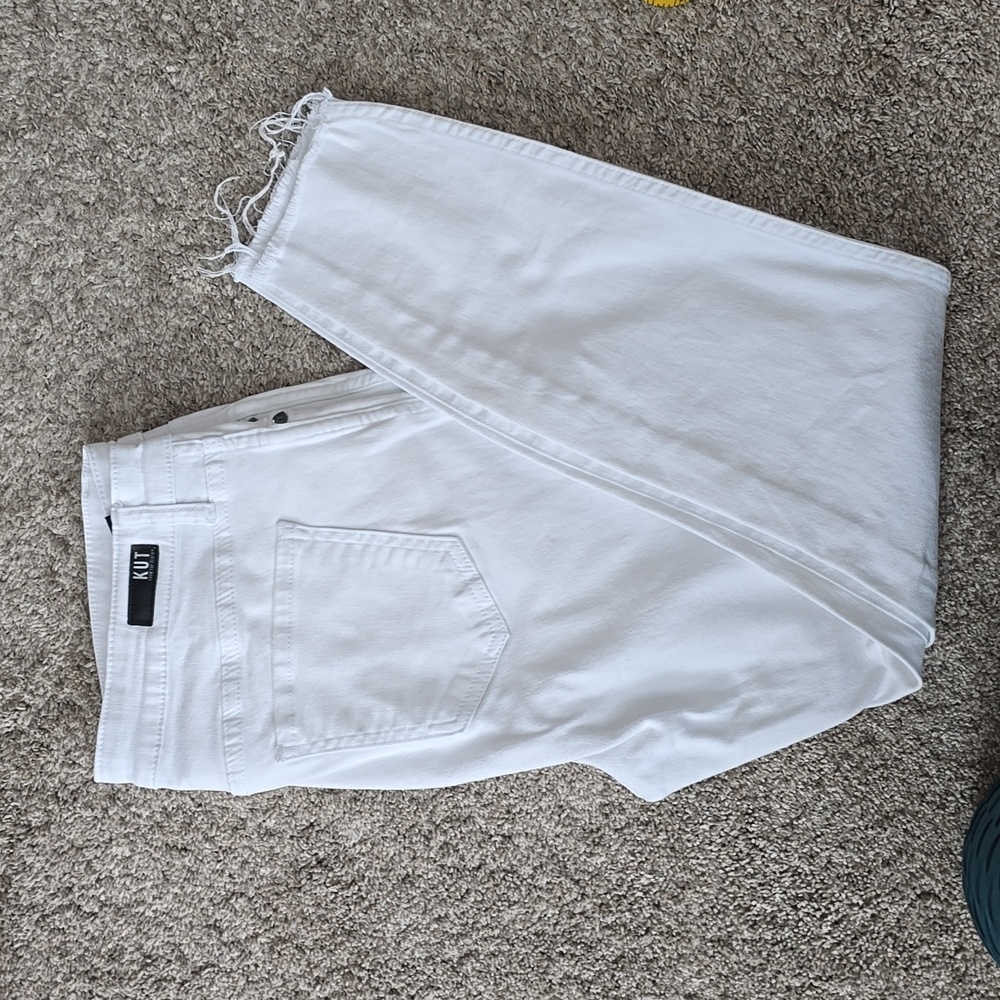 KUT "Donna" White Denim Jeans